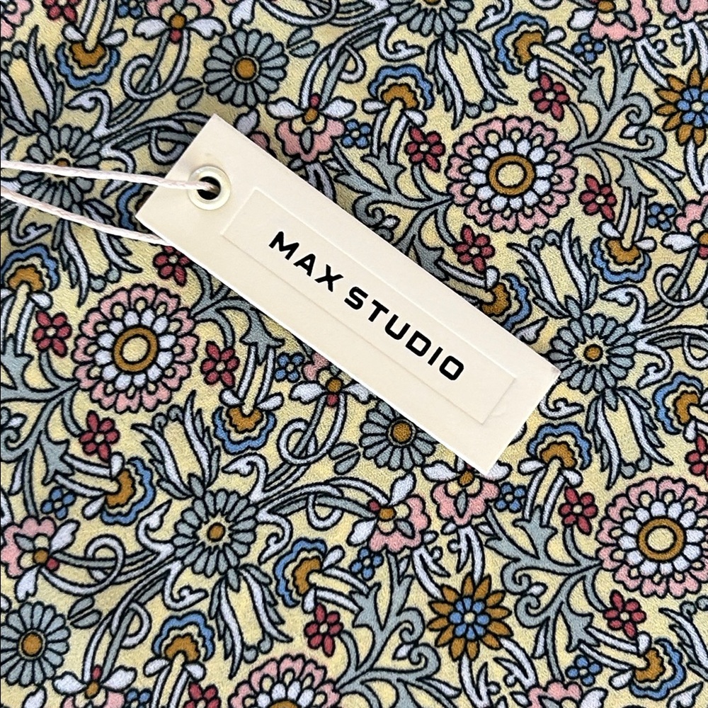 Max Studio oversized tie front patterned blouse s… - image 5